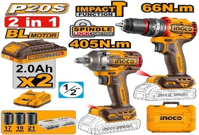 cordless 2 pcs combo kit 66n